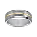 Lovemark Tungsten Carbide and Yellow Ion-Plated Tungsten Carbide Men's Wedding Band, Size: 9, White