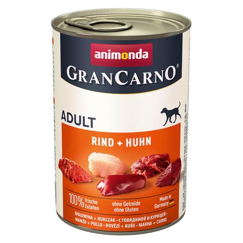 12 x 400 g animonda GranCarno Original Adult Rind & Huhn Hundefutter nass