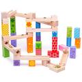 Bigjigs Toys, Marble Run, Wooden Toys, Wooden Marble Run, Construction Toys, Wooden Ball Run, Construction Toys For 3 4 5 Year Olds, Marble Run For 3 4 5 Year Olds, Marbles For Kids