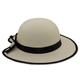 Tumi Ladies Heart Sun Panama Hat for Women, White with Black Band and Rim - Available in a Range of Sizes. Hand Woven from Natural Fibres. Fair Trade and Handmade in Ecuador.