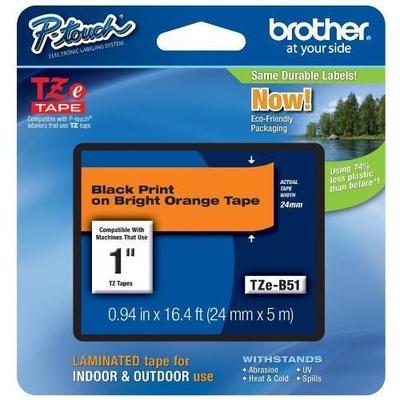 Brother TZeB51 Laminated Tape for P-Touch Labelers  - Black on TZE-B51