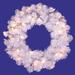 Vickerman 06718 - 20" Crystal White Wreath Dura-Lit 50CL (A805822) White Colored Christmas Wreath