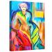 ArtWall 'I am Queen' by Susi Franco Painting Print on Canvas in Blue/Brown/Red | 24 H x 16 W x 2 D in | Wayfair sfranco-055-24x16-w