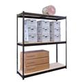 Hallowell Rivetwell 3 Shelf Rivet Boltless Knock-Down Shelving Wire/Metal in Black | 84 H x 96 W x 30 D in | Wayfair DRHC963084-3S-P-ME