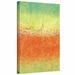 ArtWall 'Textured Earth' by Jan Weiss Painting Print on Wrapped Canvas Metal in Green/Orange | 32 H x 24 W x 2 D in | Wayfair janw-021-32x24-w