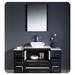 Ebern Designs Jolie 54" Free-Standing Single Vessel Sink Bathroom Vanity Set w/ Mirror Wood/Ceramic in Brown | 35.63 H x 54 W x 18.13 D in | Wayfair