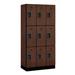 Salsbury Industries 3 Tier 3 Wide Gym Locker Wood in Brown | 76 H x 36 W x 18 D in | Wayfair