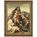 Vault W Artwork The Virgin & Child w/ a Saint & an Angel, 1509 - 1514 by Andrea del Sarto Framed Painting Print Canvas in Brown/Red | Wayfair