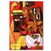 Trademark Fine Art 'Jammin in Red' Graphic Art on Canvas in Brown/Green/Red | 24 H x 18 W x 2 D in | Wayfair MA024-C1824GG