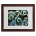 Trademark Fine Art "Escargot Begonia" by Kurt Shaffer Matted Framed Photographic Print Canvas in Blue/Green | 16 H x 20 W x 0.5 D in | Wayfair