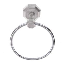 Vicenza Designs Archimedes Towel Ring Metal in Gray | Wayfair TR9002-SN