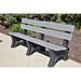 Frog Furnishings Adams Colonial Recycled Plastic Park Outdoor Bench Plastic in Gray | 33.5 H x 72 W x 25 D in | Wayfair PB6GRACOLE