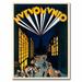 Trademark Fine Art "Nuovo Tadio City, 1928" by Ochoa Vintage Advertisement on Canvas in Black/Yellow | 24 H x 18 W x 2 D in | Wayfair