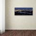 Trademark Fine Art 'Vancouver' by Pierre Leclerc Framed Photographic Print on Wrapped Canvas Metal in Black/Blue | 12 H x 32 W x 2 D in | Wayfair