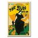 Trademark Fine Art "The Sun Newspaper, 1895" by Louis Rhead Vintage Advertisement on Wrapped Canvas in Black/Orange/Yellow | Wayfair