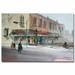 Trademark Fine Art "Main Street Marketplace, Waupaca" by Ryan Radke Framed Painting Print on Wrapped Canvas in White | 30 H x 47 W x 2 D in | Wayfair