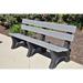 Frog Furnishings Adams Colonial Recycled Plastic Park Outdoor Bench Plastic in Gray | 33.5 H x 96 W x 25 D in | Wayfair PB8GRACOLE