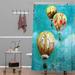 Deny Designs Land Of Lulu Herd of Balloons 2 Single Shower Curtain Polyester in Blue/Brown/Green | 72 H x 69 W in | Wayfair 13665-shocur