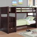 Wildon Home® Fayerene Twin Over Twin Bunk Bed w/ Drawers Wood in Brown | 61 H x 41.75 W x 100.5 D in | Wayfair CST14318 16906984