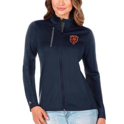 Women's Antigua Navy/Charcoal Chicago Bears Bear Head Generation Full-Zip Jacket