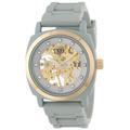 TKO ORLOGI Women's Rubber Mechanical Movement Skeleton Watch, Grey, One Size, Skeleton Watch,Mechanical