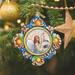 G Debrekht Treasured Memories Beautiful Peace Holiday Shaped Ornament Plastic in Blue/Brown | 3 H x 3.5 W x 1.5 D in | Wayfair 6102515