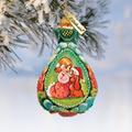 G Debrekht Secret Santa Holiday Shaped Ornament Plastic in Green/Red | 3 H x 3 W x 2 D in | Wayfair 622421