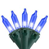 Queens of Christmas 100 Mini String Light in Green/Blue | 3 H x 396 W x 0.5 D in | Wayfair MINI-100-4-B