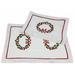 Xia Home Fashions Country Wreath Embroidered Hemstitch Holiday 20" Placemat Polyester in White | 20 W x 14 D in | Wayfair XD680221420