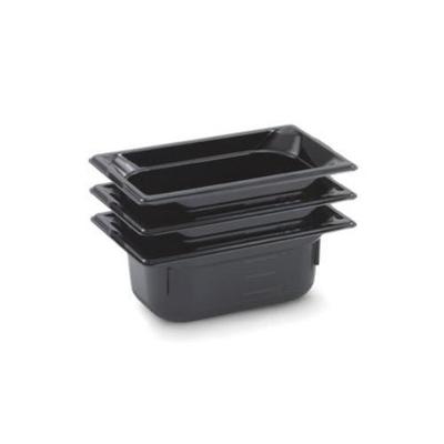 Vollrath Super Pan III, Fourth Size Pan, 6 in Deep, High Temp Black Plastic, NSF