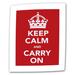 ArtWall Government of the United Kingdom "Keep Calm & Carry on" Textual Art on Rolled Canvas in Red/White | 18 H x 14 W x 0.1 D in | Wayfair