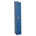 Hallowell ReadyBuilt II 1 Tier 1 Wide Locker Metal in Blue/Brown | 83 H x 12 W x 15 D in | Wayfair URB1258-1ASB-MB