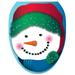 Toilet Tattoos Holiday Snowman Toilet Seat Decal in Blue/Green/Red | 12 W x 15 D in | Wayfair TT-X604-O
