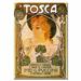 Trademark Fine Art "Tosca" Framed Wrapped Canvas Vintage Advertisement on Canvas in Brown/Green | 19 H x 14 W x 2 D in | Wayfair V1031-C1419GG