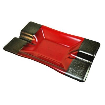Aquila Art Glass 2 Cigar Tray, Crystal in Red, Size 0.875 H x 6.0 W x 10.0 D in | Wayfair CT0001