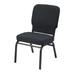 KFI Studios 1040 Series Heavy Duty Stackable Chair w/ Cushion Vinyl/Metal/Fabric in Black | 35.5 H x 21 W x 25 D in | Wayfair HTB1041SB-3906