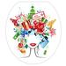 Toilet Tattoos Holiday Christmas Lady Toilet Seat Decal in Green/Red | 12 W x 13.5 D in | Wayfair TT-X612-R