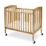 L.A. Baby Pocket Folding Portable Crib w/ Mattress Wood in Brown | 38.5 H x 26.5 W in | Wayfair CW-888A-N