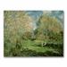 Trademark Fine Art "The Garden of Hoschede Family" by Alfred Sisley Painting Print on Canvas in Green | 18 H x 24 W x 2 D in | Wayfair