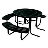 UltraPlay Tycho Outdoor Picnic Table Metal in Black | 30 H x 80 W x 80 D in | Wayfair PBK358H-RDPBK