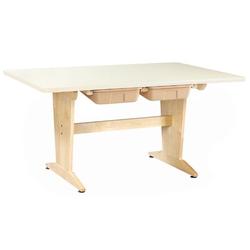 Diversified Woodcrafts Manufactured Wood Multi-Student Desk Wood in Brown | 26 H x 60 W x 42 D in | Wayfair PT-60P26