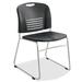 Safco Products Company Armless Stackable Chair Plastic/Acrylic/Metal in Black | 37 H x 18 W x 19 D in | Wayfair SAF4292BL