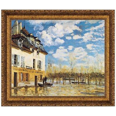 Vault W Artwork L'inondation a Port-Marly, 1876 by Alfred Sisley Framed Painting Print Canvas, in Blue/Brown/Yellow | Wayfair P01941