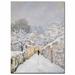 Trademark Fine Art "Snow at Louveciennes, 1878" by Alfred Sisley Painting Print on Wrapped Canvas in White | 24 H x 18 W x 2 D in | Wayfair
