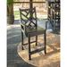 POLYWOOD® Chippendale Counter Outdoor Arm Chair Plastic in Black | 41.75 H x 22.5 W x 22 D in | Wayfair CDD201BL