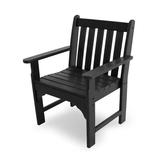 POLYWOOD® Vineyard Garden Outdoor Arm Chair Plastic in Brown | 35.25 H x 25.5 W x 24 D in | Wayfair GNB24BL