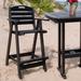 POLYWOOD® Nautical Outdoor Bar Chair Plastic in Black | 44.75 H x 25.5 W x 24.6 D in | Wayfair NCB46BL