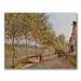 Trademark Fine Art "June Morning in Saint-Mammes" by Alfred Sisley Painting Print on Canvas in Brown/Green | 18 H x 24 W x 2 D in | Wayfair