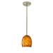 Besa Lighting Lucia 1 - Light Single Bell Pendant in Gray | 6.25 D in | Wayfair 1TT-169707-SN