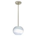 Besa Lighting Luna 1 - Light Single Globe Pendant in Gray | 8.25 H x 10.625 W x 10.625 D in | Wayfair 1TT-477699-LED-SN